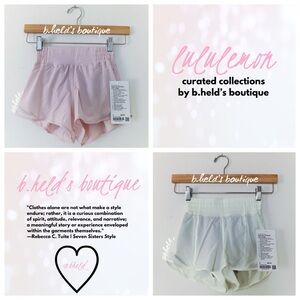 🧪🐷🧪 lululemon Flush Pink Elixir Hotty Hot HR Short 2.5" Bundle Size 0 New NWT